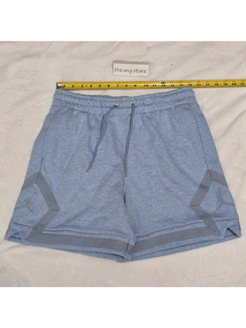 Air Jordan Flight Diamond Blue Grey Fleece Loose-Fit Shorts FN5418-436 Wmns M - Picture 5 of 7
